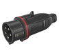 CEE-Stecker 5p 16A IP54 NEO 400V/rt 6h schraubl.Kl Kst Knickschutztülle