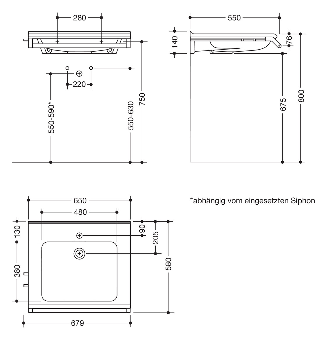 HEWI Mineralguss-Waschtisch 65x58cm, mit Haltegriff 65cm, 2 Haken, weiß, schwarz tiefmatt HEWI Mineralguss-Waschtisch 65x58cm, mit Haltegriff 65cm, 2 Haken, weiß, schwarz tiefmatt