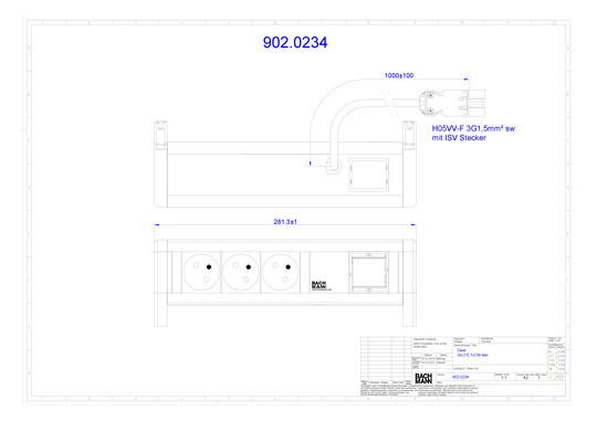 Bachmann Steckdoseneinheit DESK 902.0234 