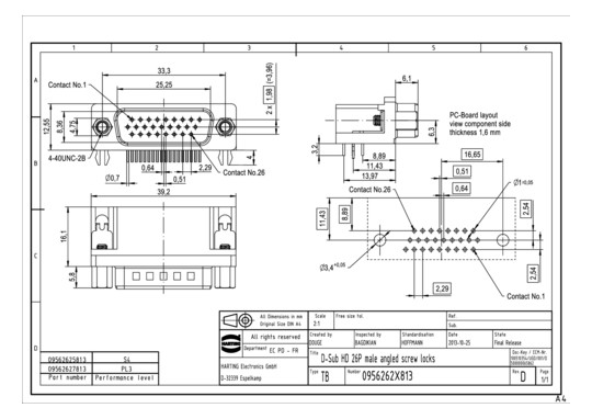 HART D SUB HD MA RA 26P      09562627813 
