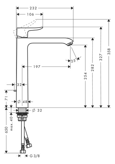 hansgrohe Waschtisch-Einhebelmischer 260 Metris mit Zugstangen-Ablaufgarnitur, chrom