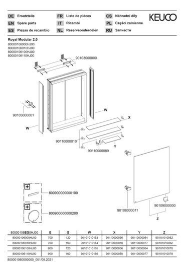 KEUCO Spiegelschrank Royal Modular 2.0 600 x 700 x 160 mm, 1 Steckdose, Wandvorbau, links