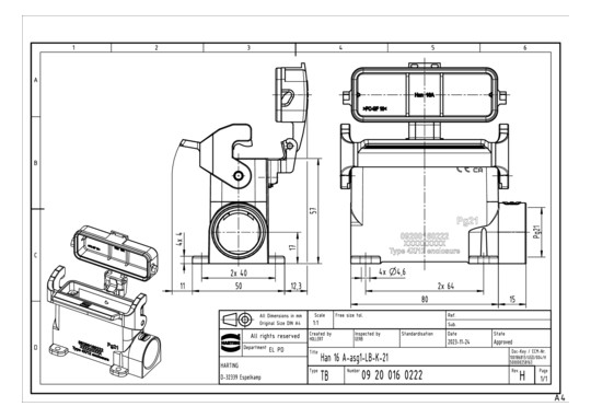 HART Sockelgehäuse           09200160222 