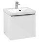 V&B Waschtisch-Unterschrank Subway 3.0 47,3x42,9x40,8cm, mit LED/Griff Aluminium glänzend, brilliant white