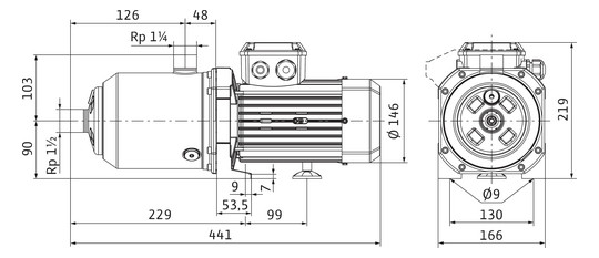 Wilo Hochdruck-Kreiselpumpe Medana CH1-L.1003-1/E/E/10T,Rp11/2,Rp11/