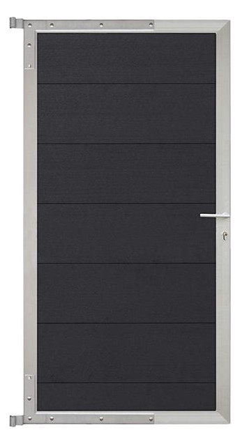 Bild TJÖRN-Tor-Komplettset 90 x 173 cm, schie fergrau/silber - n.a.-0