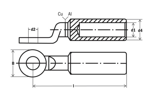 Haupa Al-Cu Presskabelschuh       293334 