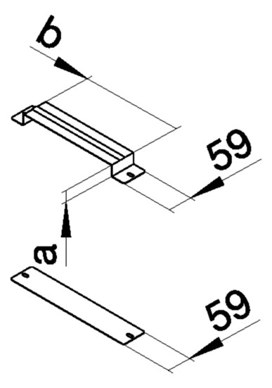 Verbindungslasche UF-K ST 340x48mm vz Lasche m.PotenziAusgl
