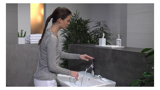 hansgrohe Waschtisch-Einhebelmischer 100 Talis Select S mit Zugstangen-Ablaufgarnitur, chrom