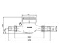 Deltamess Mehrstrahl-Nassläufer MNK Horizontal, 10 l/Imp, Q3 10 cbm/h, kalt