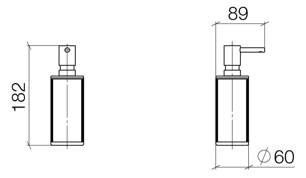 Dornbracht Spender CYO 60x182mm, Standmodell, Dark Platinum gebürstet Dornbracht Spender CYO 60x182mm, Standmodell, Dark Platinum gebürstet