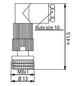 Rundsteckverbinder Buchse M8 BU AXIAL 3p 0,14-0,5qmm Steckklemm unbeh abgew