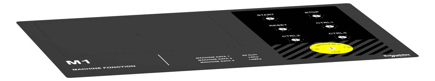 Bezeichnungsschild sw rechteck STOP START Bez.Schild 500x300mm