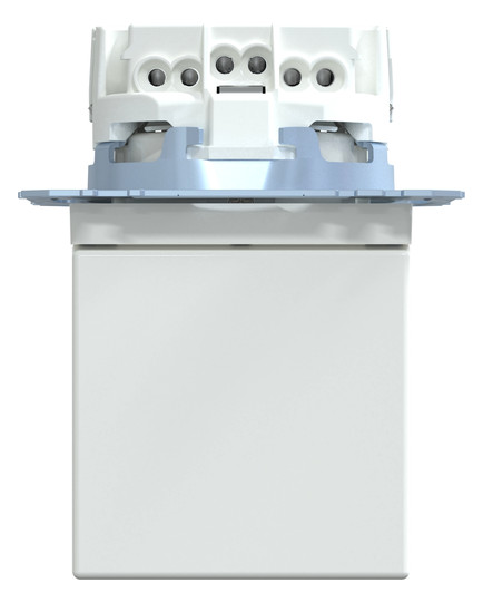 Steckdose 1f akws glz System M UP Klappd IP20 aktivweiß