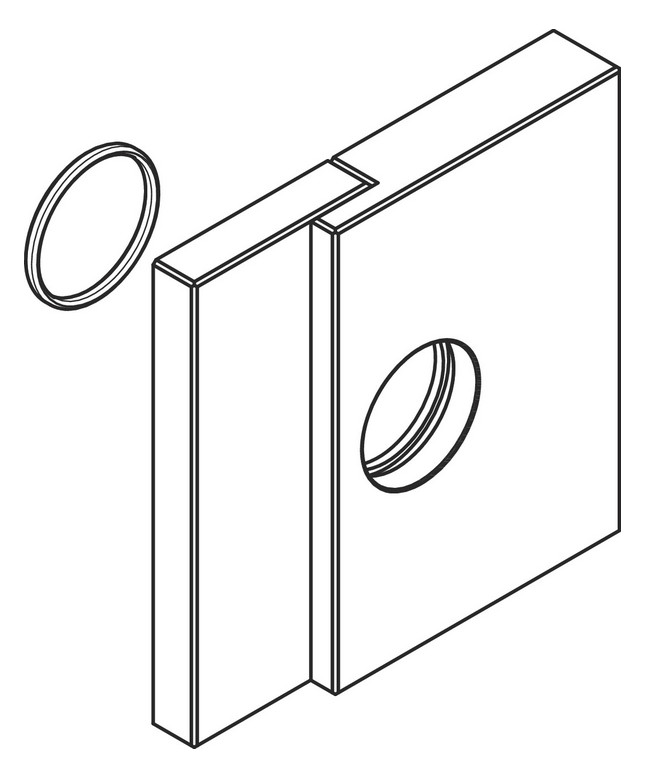 AX Rosette Axor Edge Thermostat Highflow UP Struktur chrom