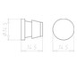 Rohrverschlussstopfen Kst Ø16mm Geeignet für f.flexible Rohre f.starre Rohre sw