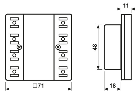 Tastsensor KNX UP mt 8pkt inkl.Ankoppl Mit Busankopplung m.LED-Anz