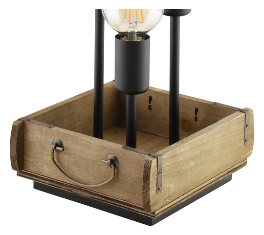 EGLO Tischleuchte WOOTTON braun,   43594 
