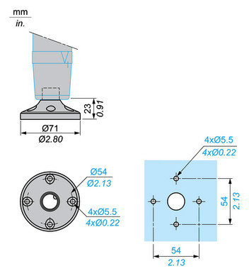 Signalsäulenelement Fuß Kst ws