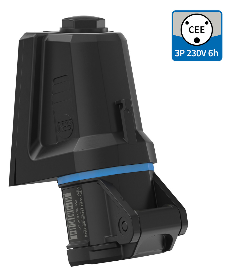 CEE-Steckdose 3p 16A 6h 230V/bl IP54 AP schraubl.Kl Kst