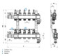 TACONOVA Fußbodenheizungsverteiler TACOSYS PRO 3/4", 0-2,5 l/min, 9 Heizkreise, 554 mm