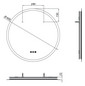 EMCO LED-Lichtspiegel Pure++ Ø 600 mm, mit umlaufender Mattierung, 3 Touchsensoren