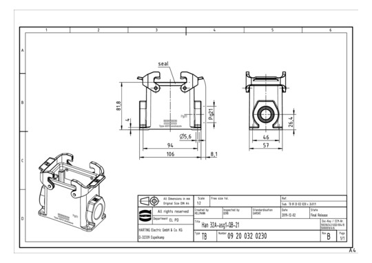 HART Sockelgehäuse           09200320230 