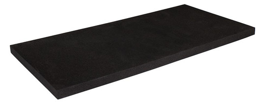 KRONEN-Ersatzbelag Zellgummi, schwarz 10 mm - 240x120 mm