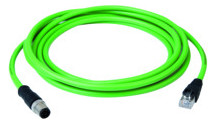 Patchkabel Cat5 SF/UTP IP20 1m gn M12 RJ45 gekreuzt 22qmm