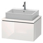 Duravit Waschtisch-Unterschrank L-Cube 72 x 54,7 cm, flannel grey Hochglanz, für Konsole, 1 Auszug