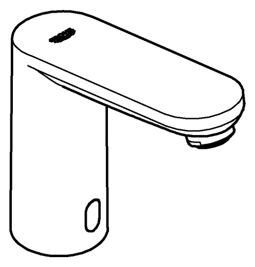 GROHE Infrarot-Waschtisch-Armatur Eurosmart CE 1/2", ohne Mischung, Batteriebetrieb, chrom