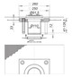 Dallmer Aufstockelement Serie 10 CeraDrain S 10, Aussparungsmaß 550 x 550 mm