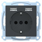 Steckdose 1f anth mt 2USB-A UP m.BS USB IP20 Mit erhöhtem Berührungsschutz
