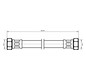 NEOPERL Panzerschlauch NEOFLEX DT 1" x 1", 300 mm, IGxIG, diffusionsdicht