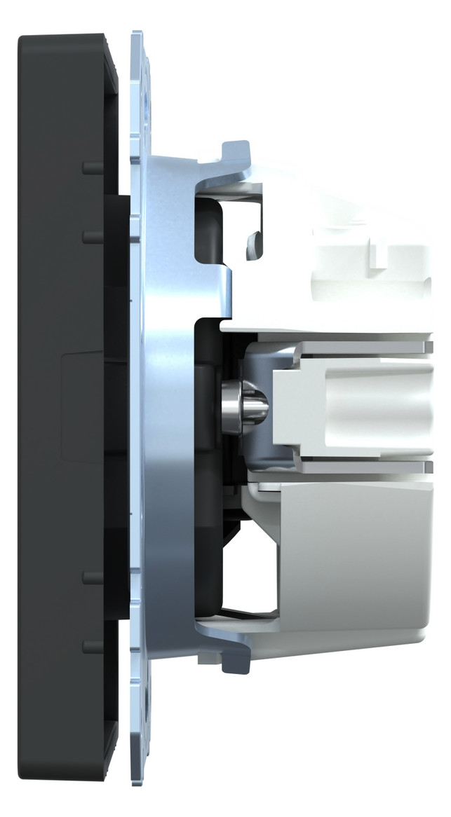 Steckdose 1f anth glz System Design UP m.BS Mit erhöhtem Berührungsschutz IP20