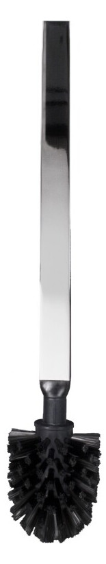 EMCO WC-Bürstengarnitur Loft chrom, Wandmodell, Kristallglas satiniert, Griff chrom, Bürste schwarz