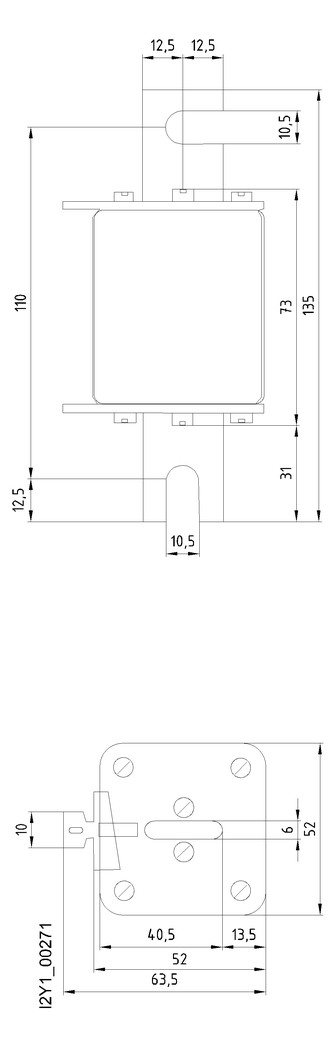 NH-Sicherungseinsatz 250A NH1 1000VAC aR Kombik