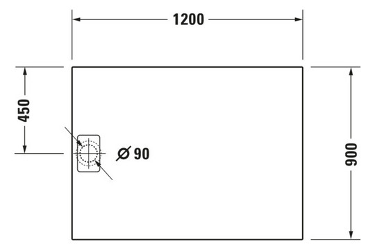 Duravit Rechteck-Duschwanne Stonetto 120 x 90 x 5 cm, sand