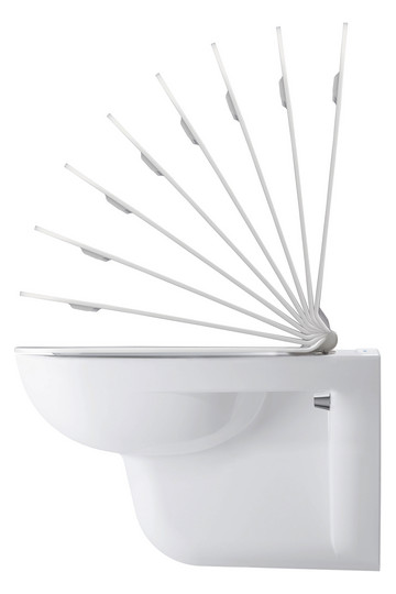 Duravit WC-Sitz D-Code Compact ohne Absenkautomatik, Scharniere Edelstahl, weiß