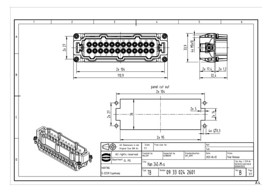 HART Stifteinsatz Han E 24   09330242601 