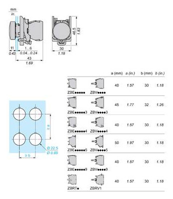 Leuchtmelder komplett 1f LED UC rnd fl Ø22,5mm ws IP65