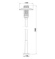 LED-Aufsatzleuchte 25W 3000K 2100lm sw Konv Alu elektr.Trafo Kst_tr IP54