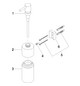 Dornbracht Spender Wandmodell, Flasche aus Kristallglas, matt, Champagne