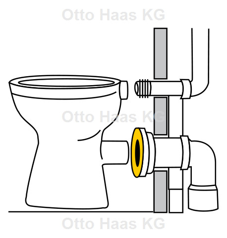 HAAS Gummi-Dichtung weiß, für Stand-WC