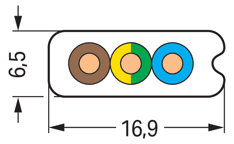 PVC-Steuerleitung Serie 897 3G2,5 gr Polyvinylchlorid (PVC) Farbe -15-90°C