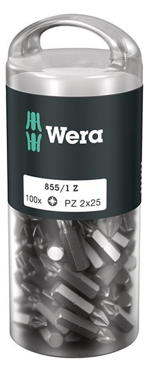 Wera-Bits Pozidriv 855/1Z PZ DIY100 - 100x PZ2x25