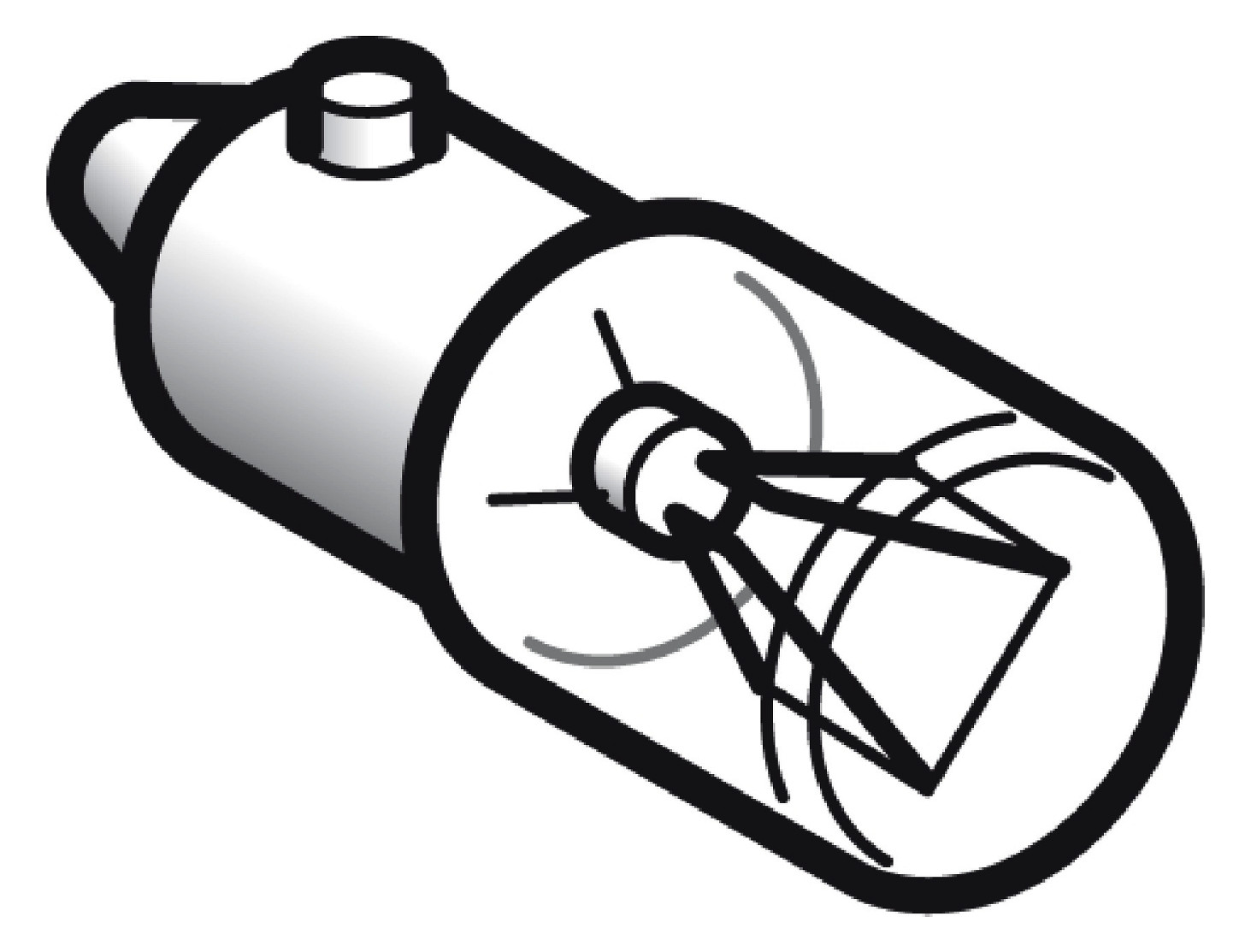 Kleinlampe 1,2W BA9s 6V Röhre Ø10x25mm farblos einseitig gesockelt