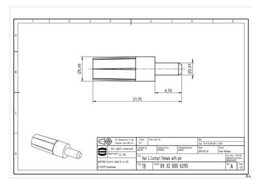 HART HAN C-KONTAKTBUCHSE     09320006295 