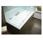 Kaldewei Badewanne PURO SET WIDE links 668 Griffloch, Antislip, manhattan, 170x75cm, Überlauf mittig