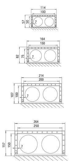 HZ Steigstrangprofil STP U-Form Typ 50-100